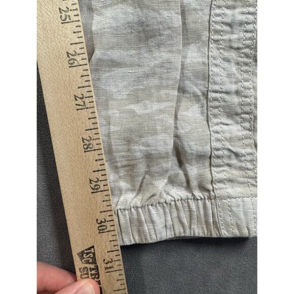 Athleta Cabo Tide Linen Jogger Women’s Size 4T Tall Natural Beige Camo Print - Picture 6 of 12